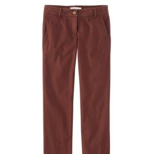 NWT L.L. Bean Maroon Washed Chinos